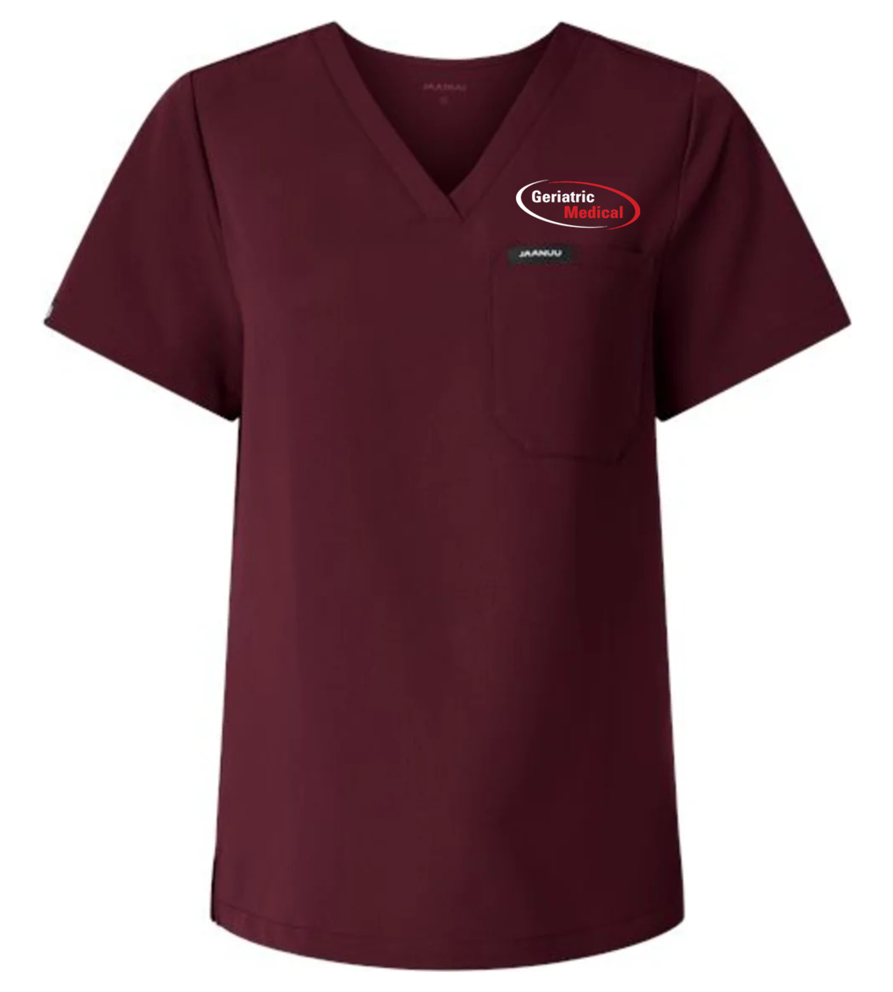 Jaanuu Women's Rhena Essential 1-Pocket Scrub V-Neck Top